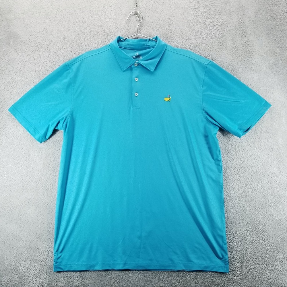 Masters Tech‎ Polo Shirt Mens XL Blue Golf Short Sleeve Performance Collared